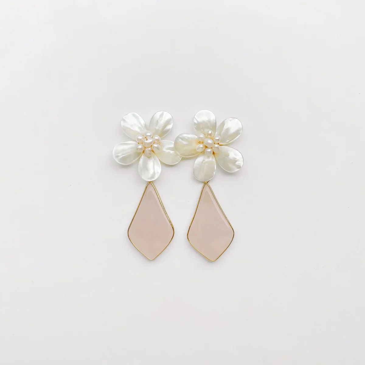 Pearl Flower + Rose Quartz | Vivian Drew