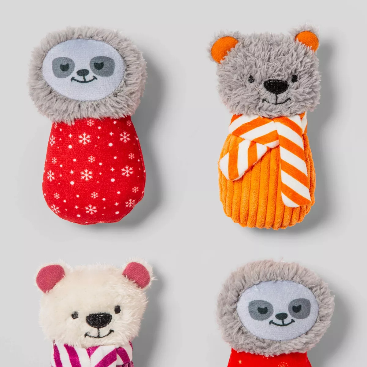 Bear & Sloth Dog Toy Set - XS/S - 4pk - Boots & Barkley™ | Target