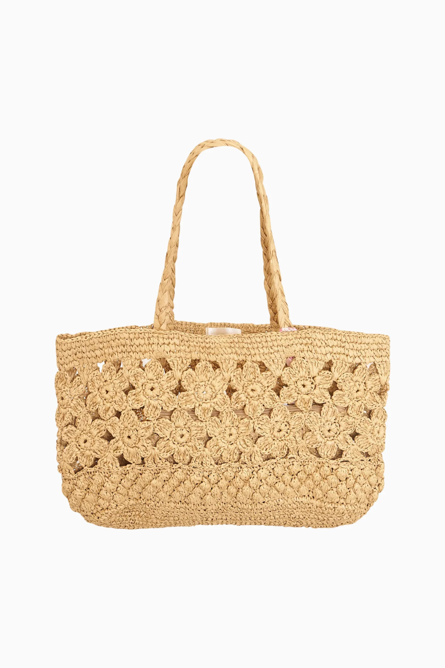 Sharlo Crochet Flower Tote Bag | LoveShackFancy