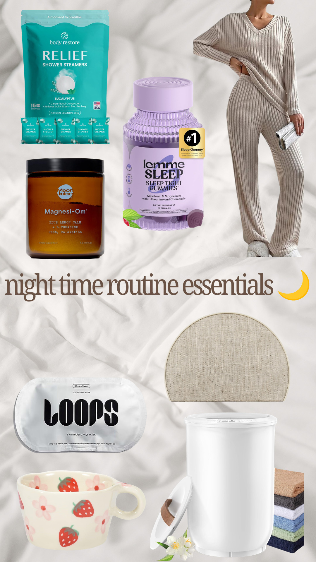 all of my favorite products I use to wind down and get a good night's rest 🌙😴


#LTKsleep #LTKnighttime #LTKnightroutine #LTKselfcare 

 
