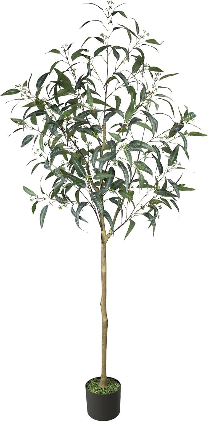 Melli Welli Artificial Eucalyptus Tree 6FT Faux Eucalyptus Plants Large Fake Plant Suitable for L... | Amazon (US)