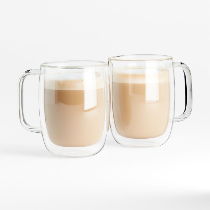 Zwilling Sorrento Plus Latte Glass Mugs, Set of 2 + Reviews | Crate & Barrel | Crate & Barrel