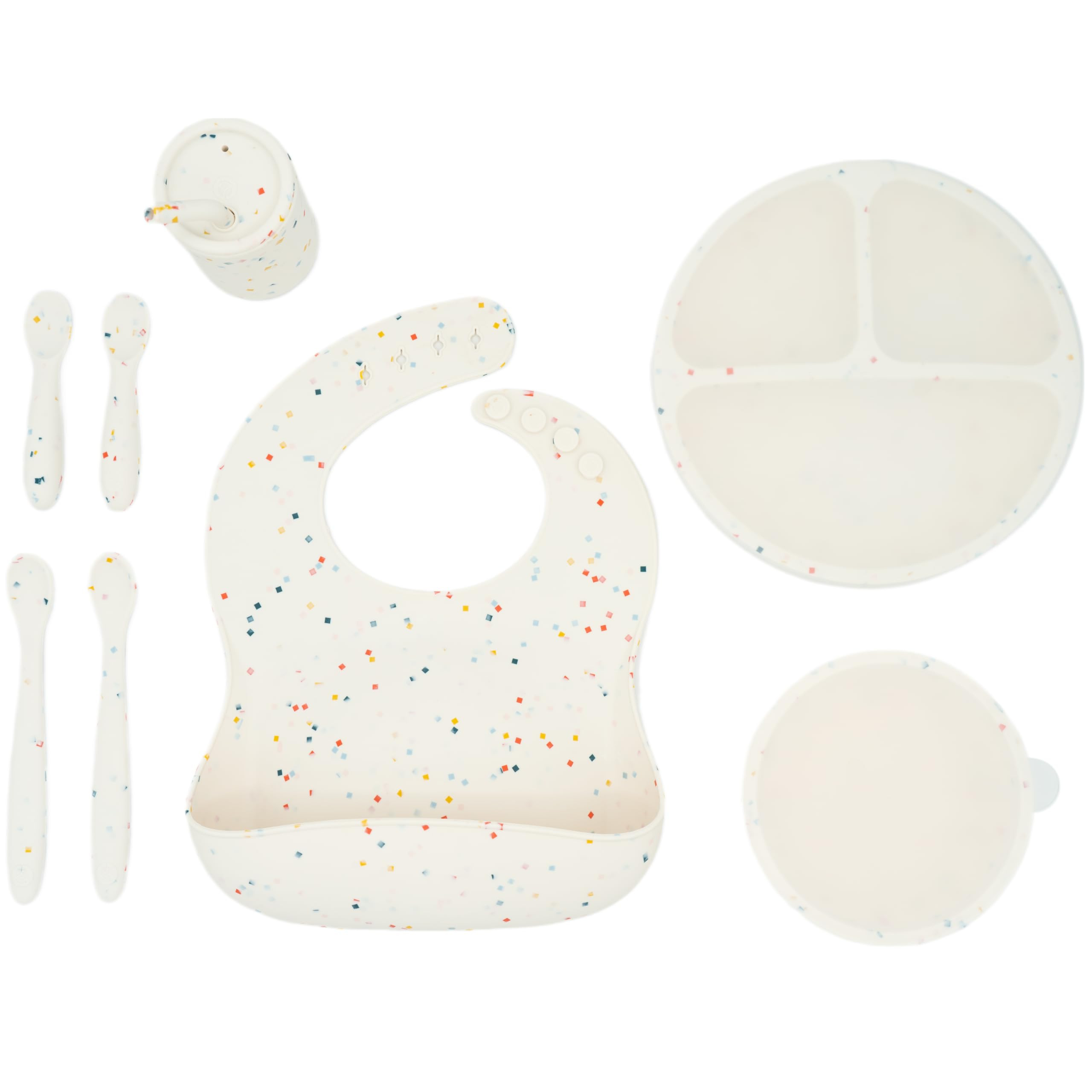 WeeSprout Baby Led Weaning Bundle, Silicone Suction Bowl, Spoons, Bib & Cup, Develops Self Feedin... | Amazon (US)