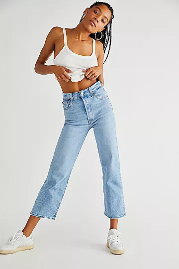Levi's Ribcage Straight Ankle Jeans | Free People (Global - UK&FR Excluded)