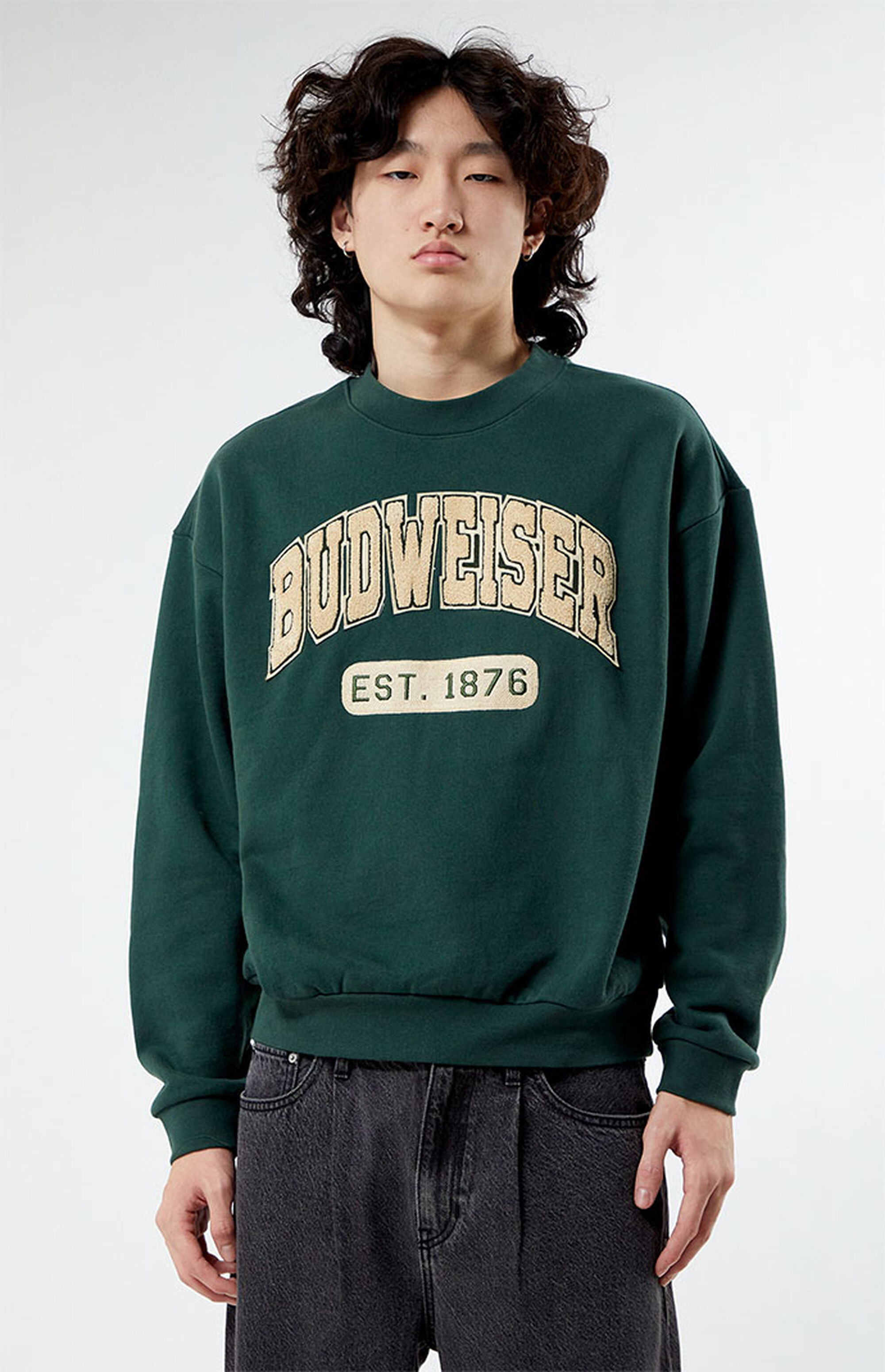 Budweiser By PacSun Midterm Crew Neck Sweatshirt | PacSun