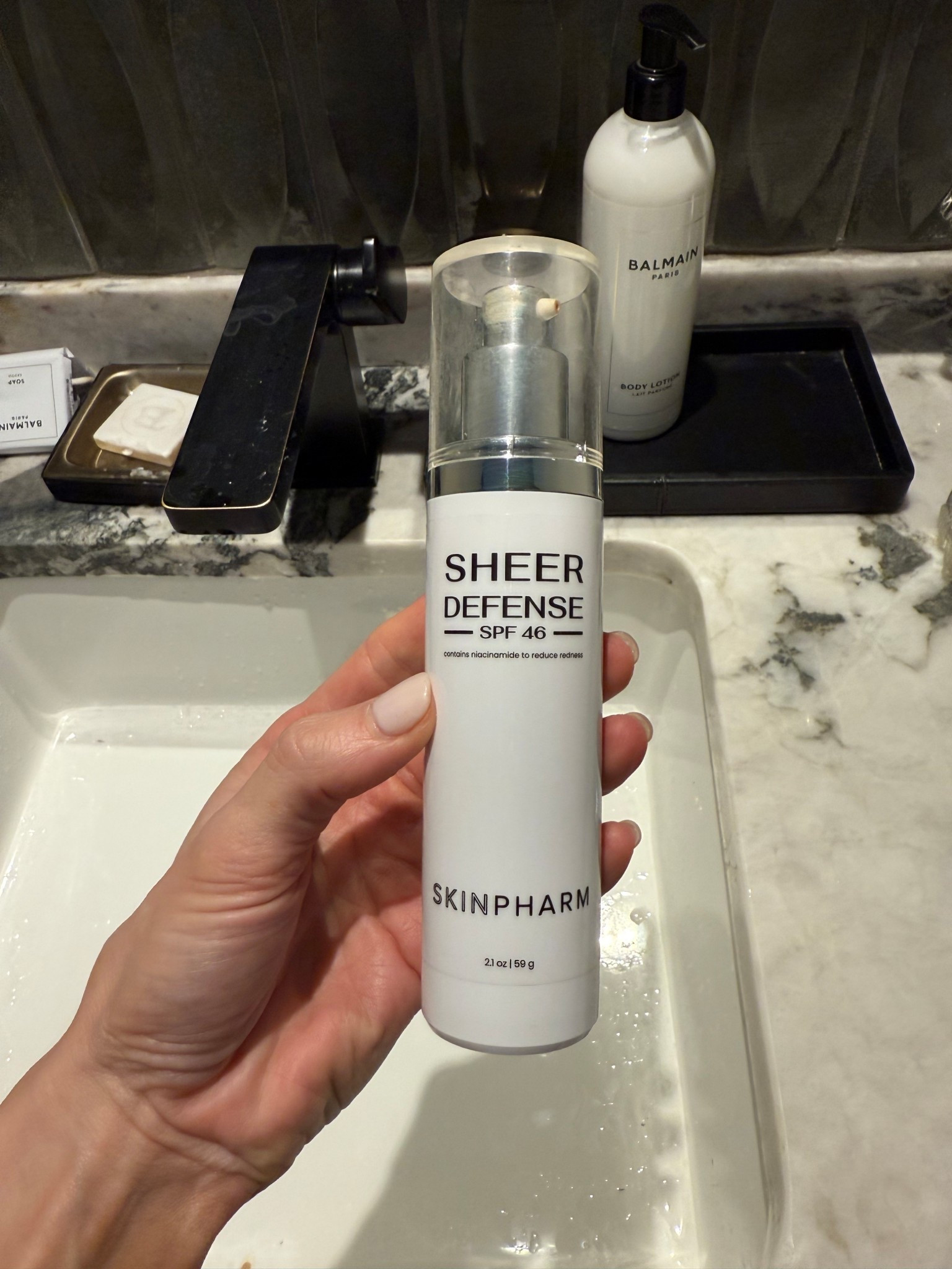 Very favorite sunscreen for my face!  It’s perfectly lightweight while haven’t a subtle tint to it.  Wears well under makeup and doesn’t break me out! 