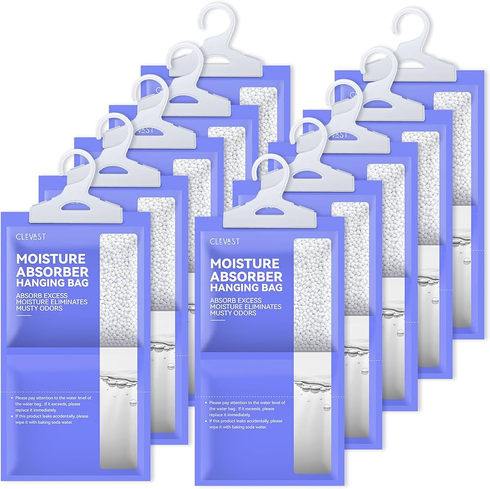 CLEVAST Moisture Absorbers Packets 10 Pack, Dehumidifier Bags for Closet, Unscented Hanging Humid... | Amazon (US)