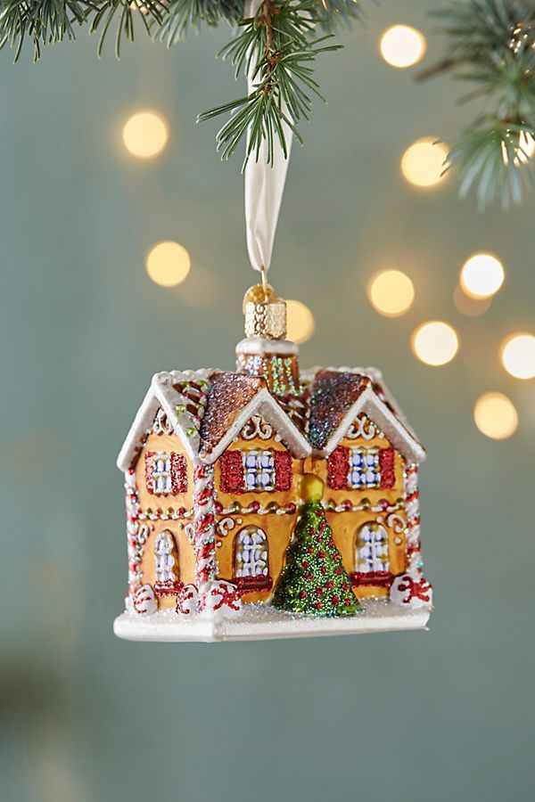 Gingerbread House Glass Ornament | Anthropologie (US)