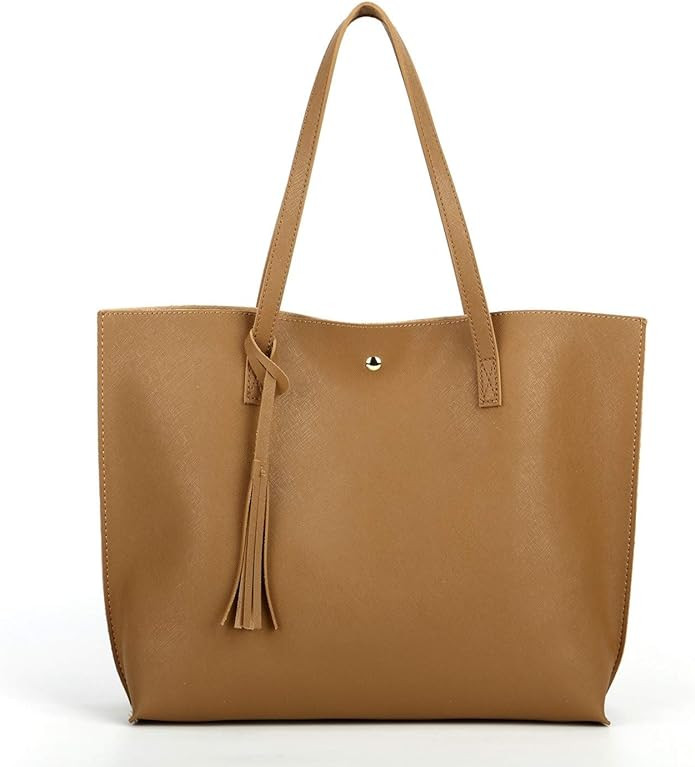 Nodykka Women Tote Bags Top Handle Satchel Handbags PU Faux Leather Tassel Shoulder Purse | Amazon (US)