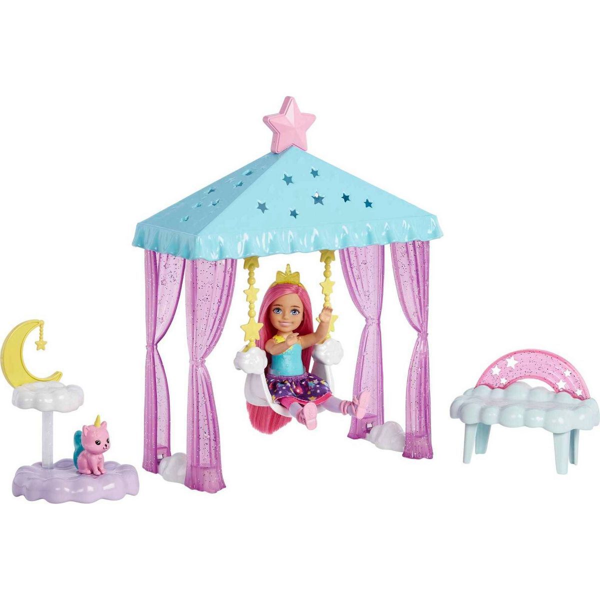 Barbie Dreamtopia Chelsea Doll Nurturing Fantasy Playset and Pet Kitten | Target