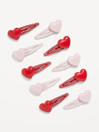 Mini Barrette &#x22;Heart&#x22; Hair Clips 10-Pack for Girls | Old Navy (US)