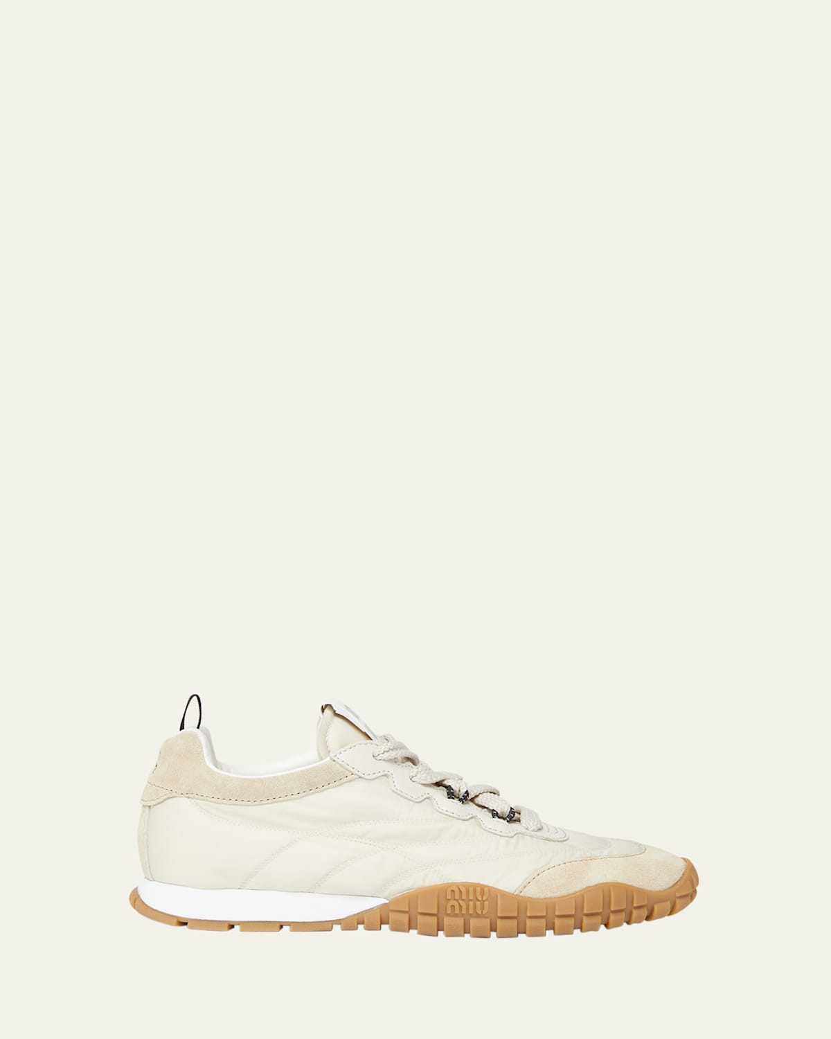 Low-Top Nylon & Leather Sneakers | Bergdorf Goodman