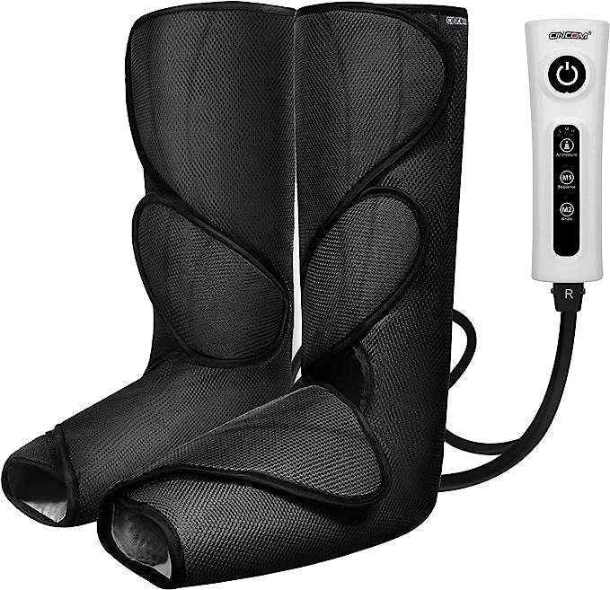 CINCOM Leg Massager for Foot Calf Air Compression Leg Wraps with Portable Handheld Controller - 2... | Amazon (US)