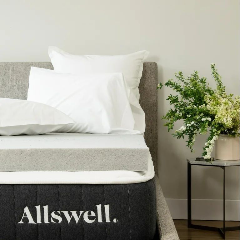 Allswell 3" Sleep Cool Memory Foam Mattress Topper Infused with Graphite, Twin | Walmart (US)