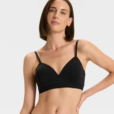 Women's Lightly Lined Seamless Bralette - Auden™ Black L | Target