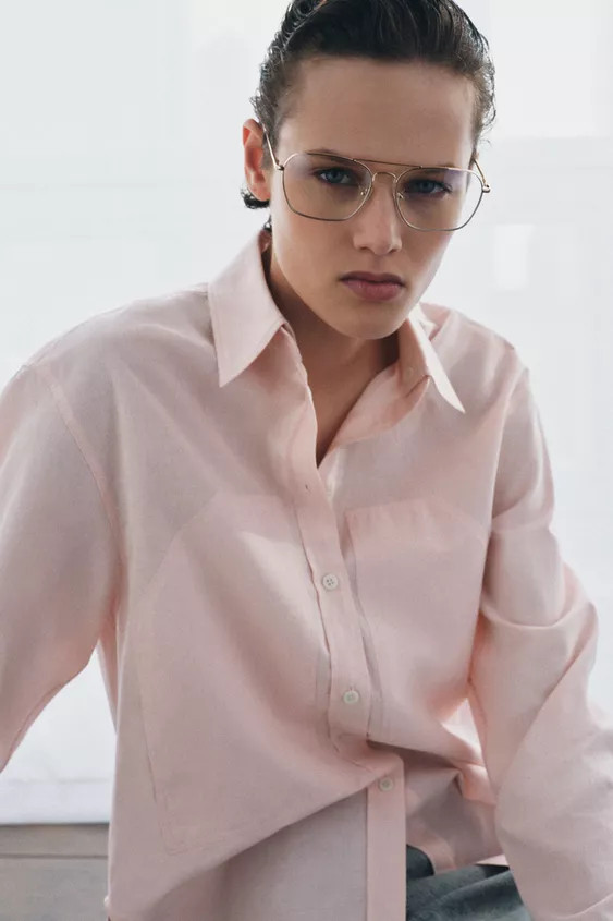 STRIPED SHIRT WITH DETACHABLE COLLAR ZW COLLECTION | Zara UK