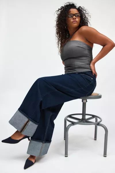 BDG Thea Cuffed Wide Leg Jean | Urban Outfitters (US and RoW)