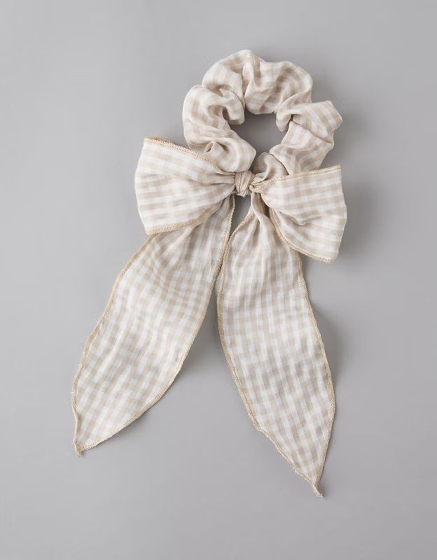 AE Gingham Bow Scrunchie | American Eagle Outfitters (US & CA)