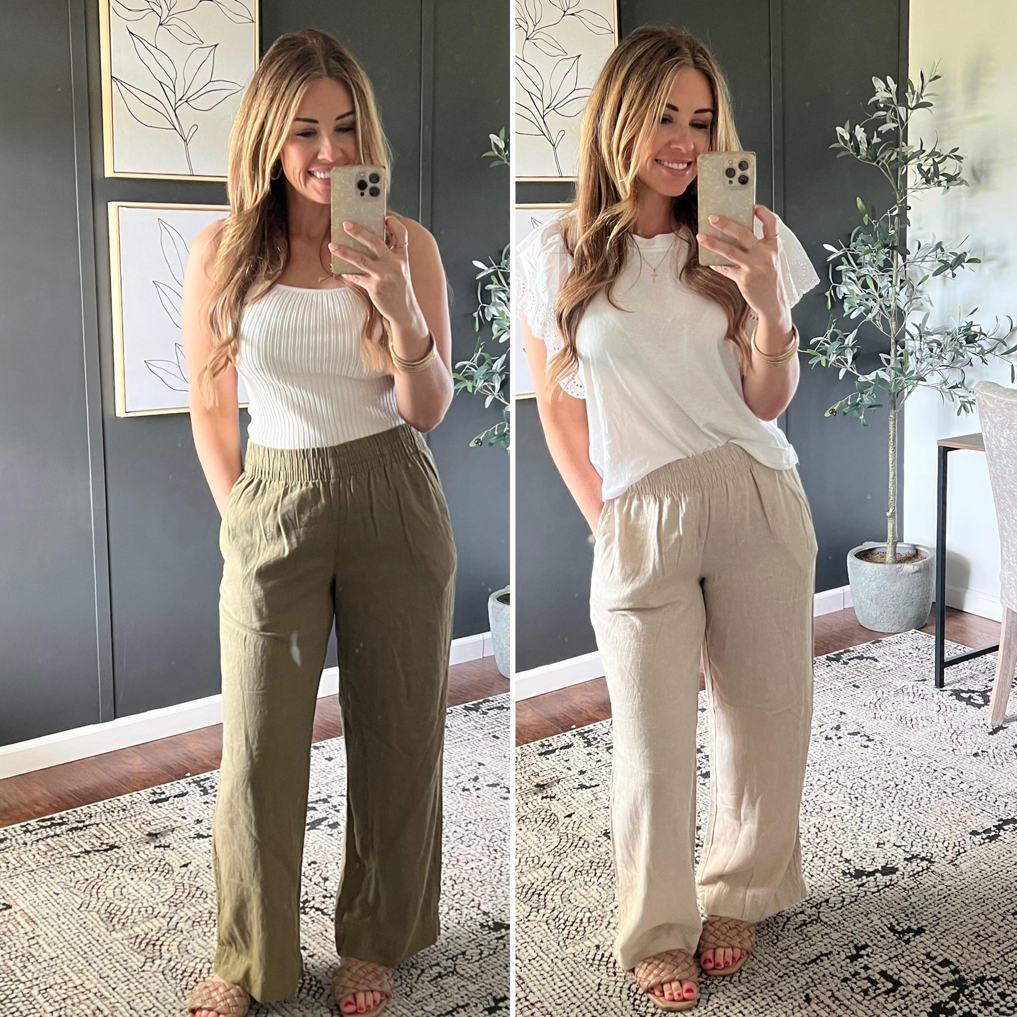 These wise-leg pants are my new go-tos for the office! Super lightweight, and you could dress up or down. I’m wearing a small and the fit is just right. I do feel like they run slightly large. 

Summer outfits// work outfits

#LTKWorkwear #LTKOver40 #LTKSaleAlert