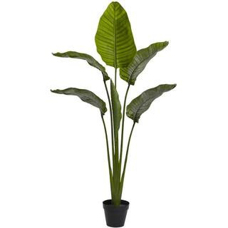 Nearly Natural 63 in. Artificial UV Resistant Indoor/Outdoor Travelers Palm Tree 5445 - The Home ... | The Home Depot