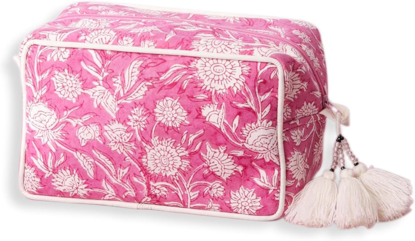 Travel Makeup Bag- Large Capacity Cosmetic Bags for Women - Water Resistance Lining Portable Pouc... | Amazon (US)