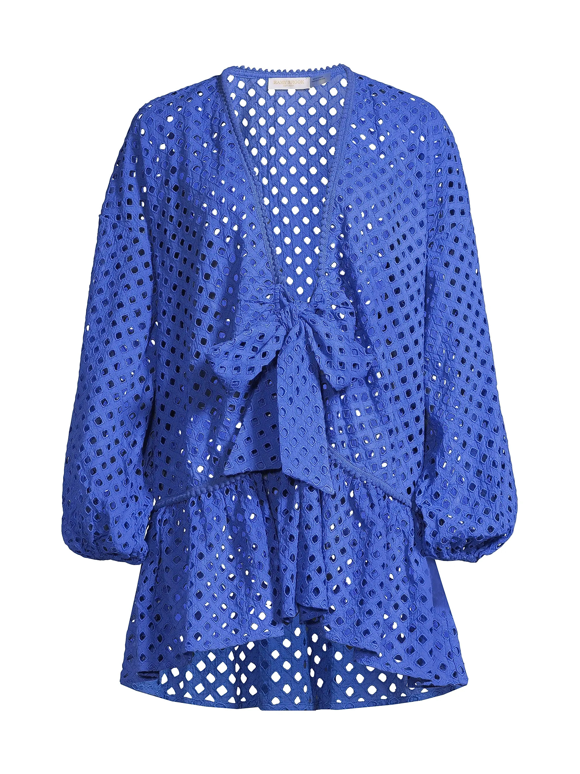 Caya Cotton Tie-Front Cover-Up Minidress | Saks Fifth Avenue