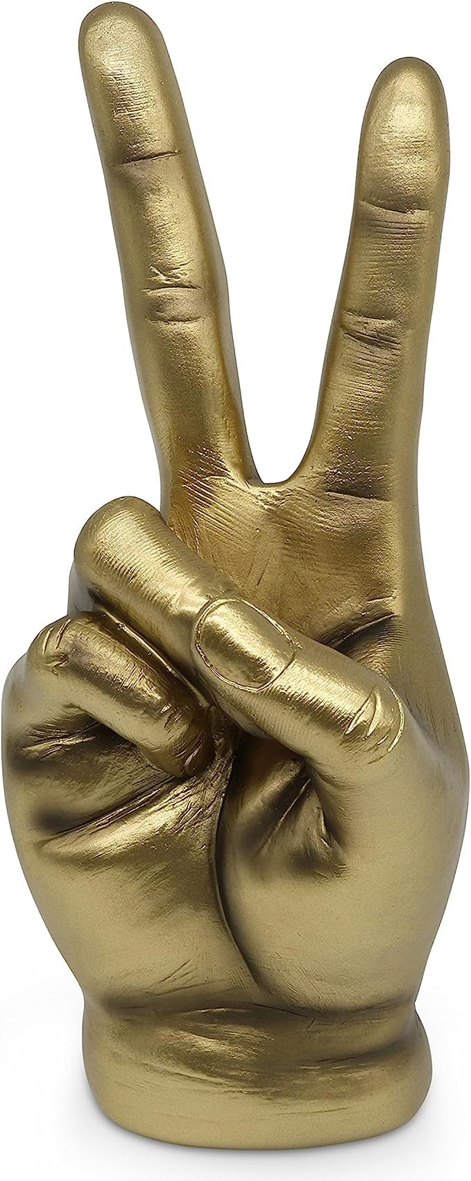 Vaudagio Golden Peace Sign Decor - Modern Victory Hand Sculpture in Gold – Peace Hand Statue Ma... | Amazon (US)