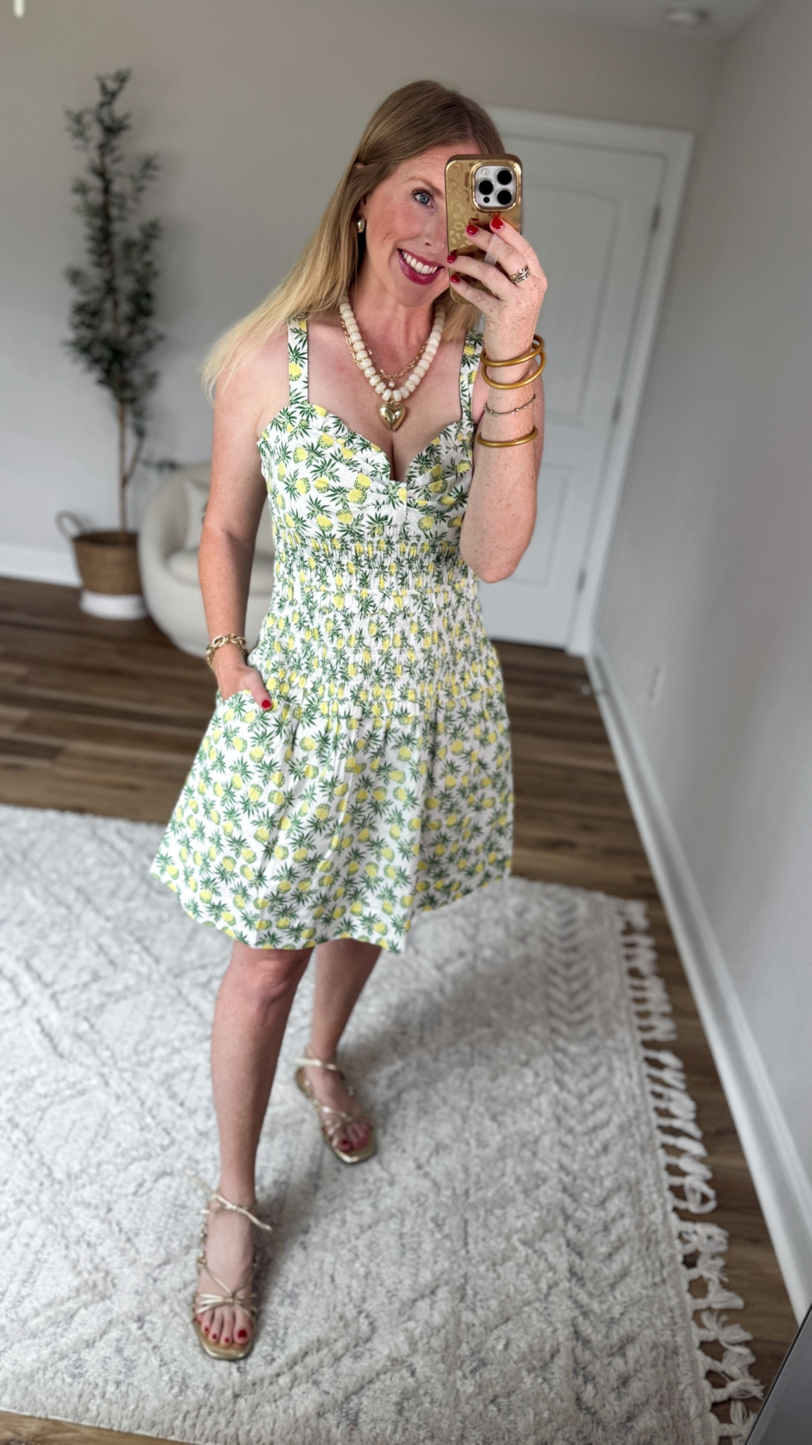 Daily try on, Walmart style, Walmart try on, free assembly, pineapple dress, sweetheart neckline dress

#LTKootd #LTKmomlife