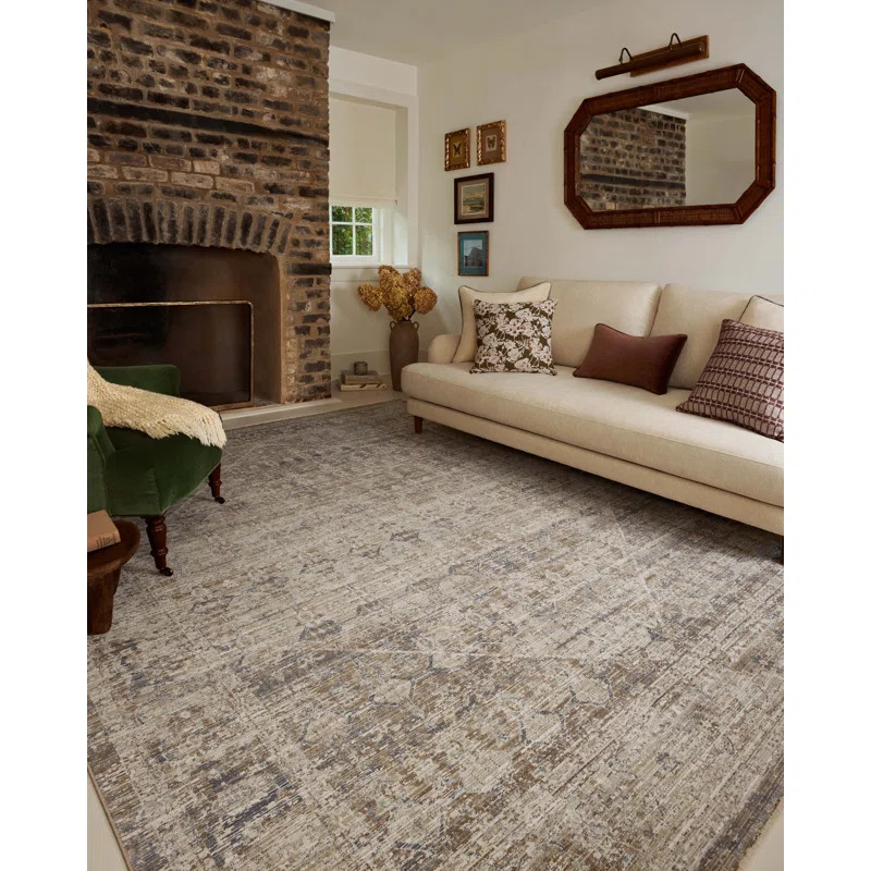 Chris Loves Julia x Loloi Ida Slate / Natural Area Rug | Wayfair North America