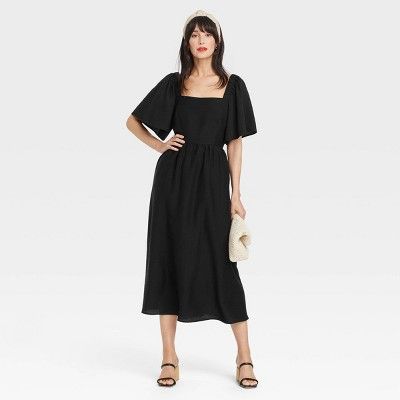 Women's Flutter Short Sleeve Tie-Back Dress - A New Day™ | Target