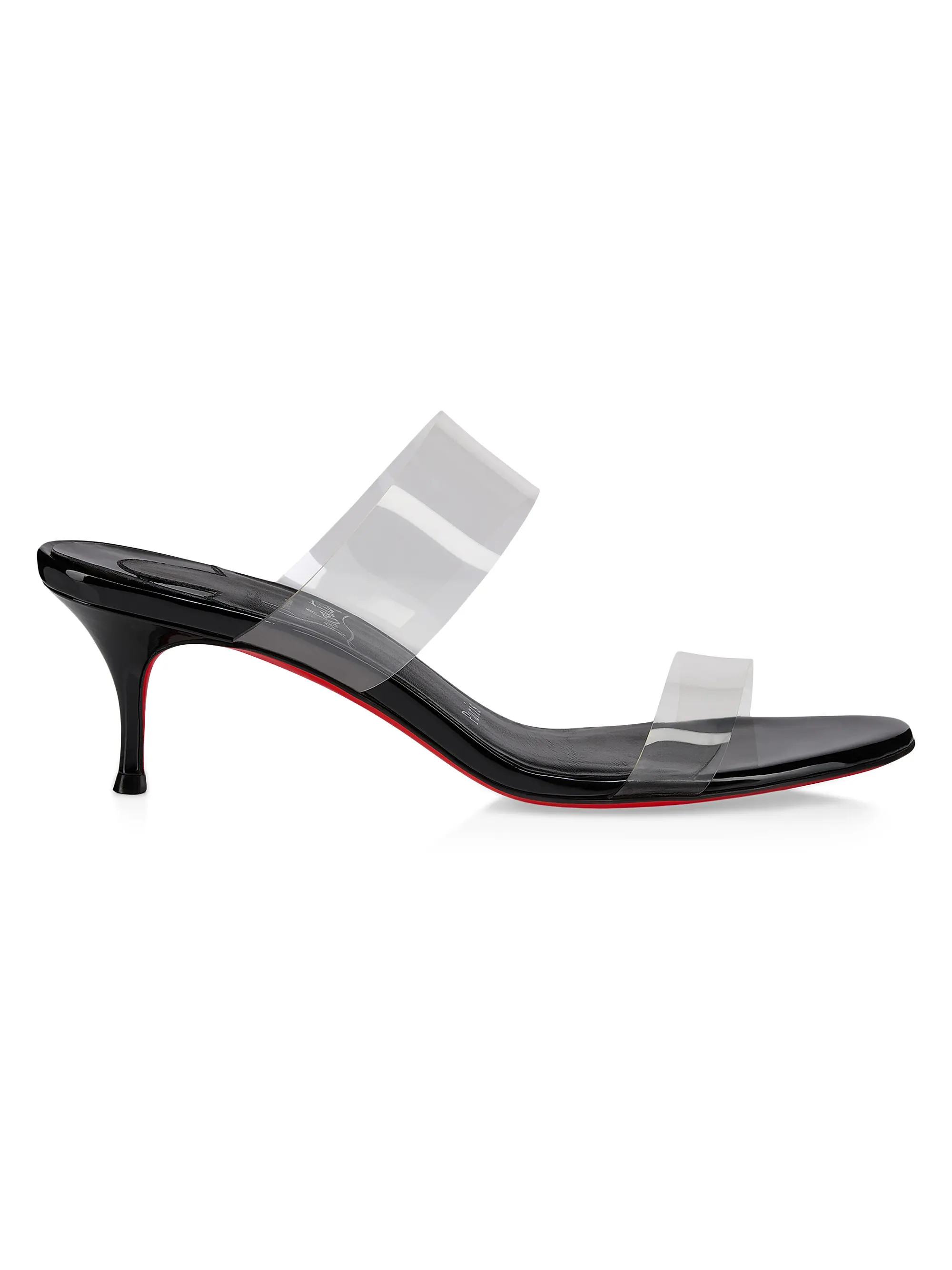 Christian Louboutin Just Nothing 55MM Leather Sandal Heels | Saks Fifth Avenue | Saks Fifth Avenue