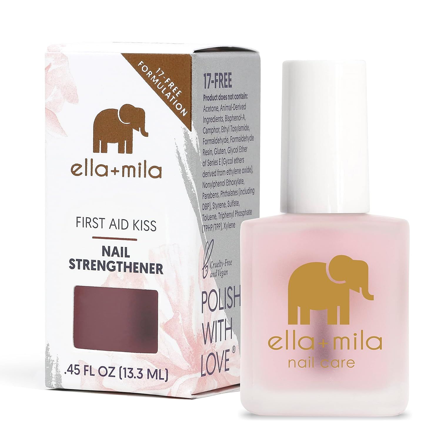 ella+mila "First Aid Kiss" Nail Strengthener - Nail Care Solution & Growth Treatment for Thin, Br... | Amazon (US)