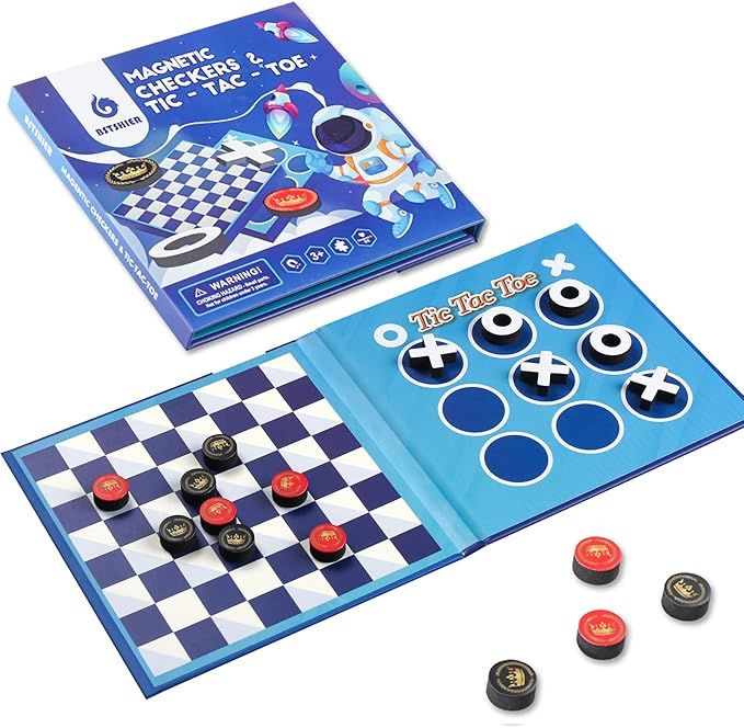 2 in 1 Board Games for Kids Checkers Sets Board Games for Kids Travel Toys Magnetic Travel Games ... | Amazon (US)