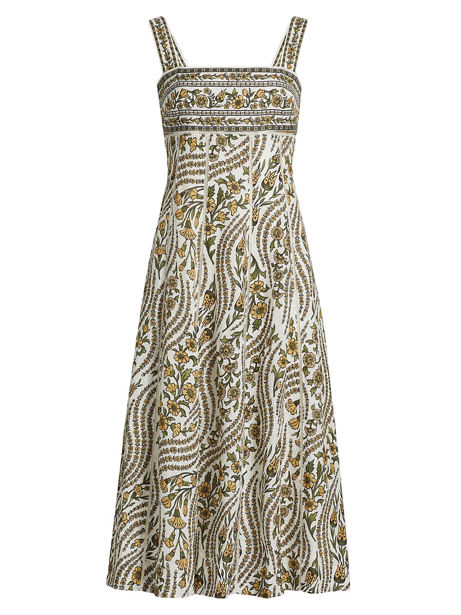 Women's Rye Floral Linen Dress - Dove Multi - Size 2 | Saks Fifth Avenue