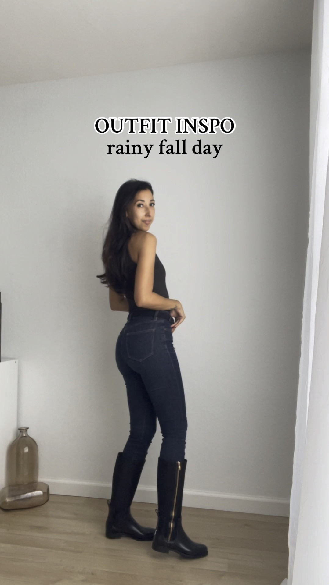 Rainy day outfit inspo, my coat is thrifted but alternative options have been linked | petite mom with a passion for sharing beauty, fashion, & home inspo | Follow @jully.gabriely on Instagram #momstyle #minimalistic #styleinspo #LTKMostLoved 

#LTKSeasonal #LTKU #LTKVideo