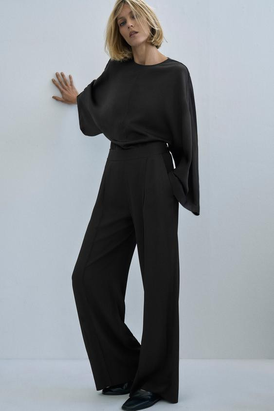 ZW COLLECTION FLOWY PANTS WITH DARTS | Zara DE