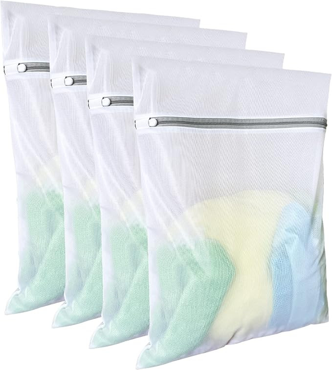 Laundry Bags Mesh Wash Bags(4Pcs,16 x 20 Inches),delicate laundry bag for College,Dorm,Storage | Amazon (US)
