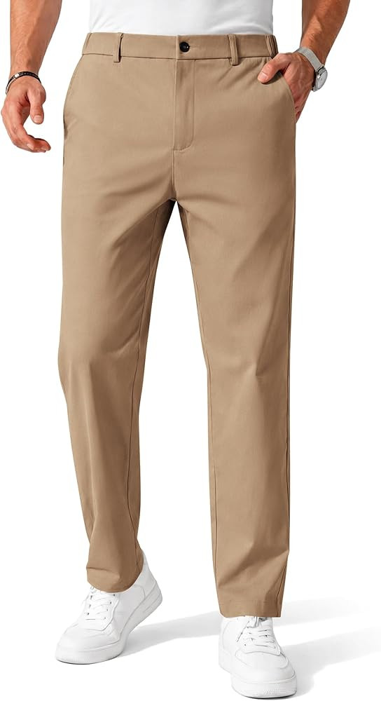 COOFANDY Mens Chino Pants Casual Business Dress Pants Stretch Golf Trousers with Pockets | Amazon (US)