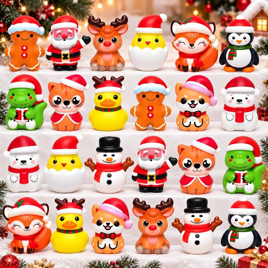 24PCS Christmas Squishies Toys for Adult, Slow Rising Christmas Squishy Stress Relief Fidget Toys... | Amazon (US)