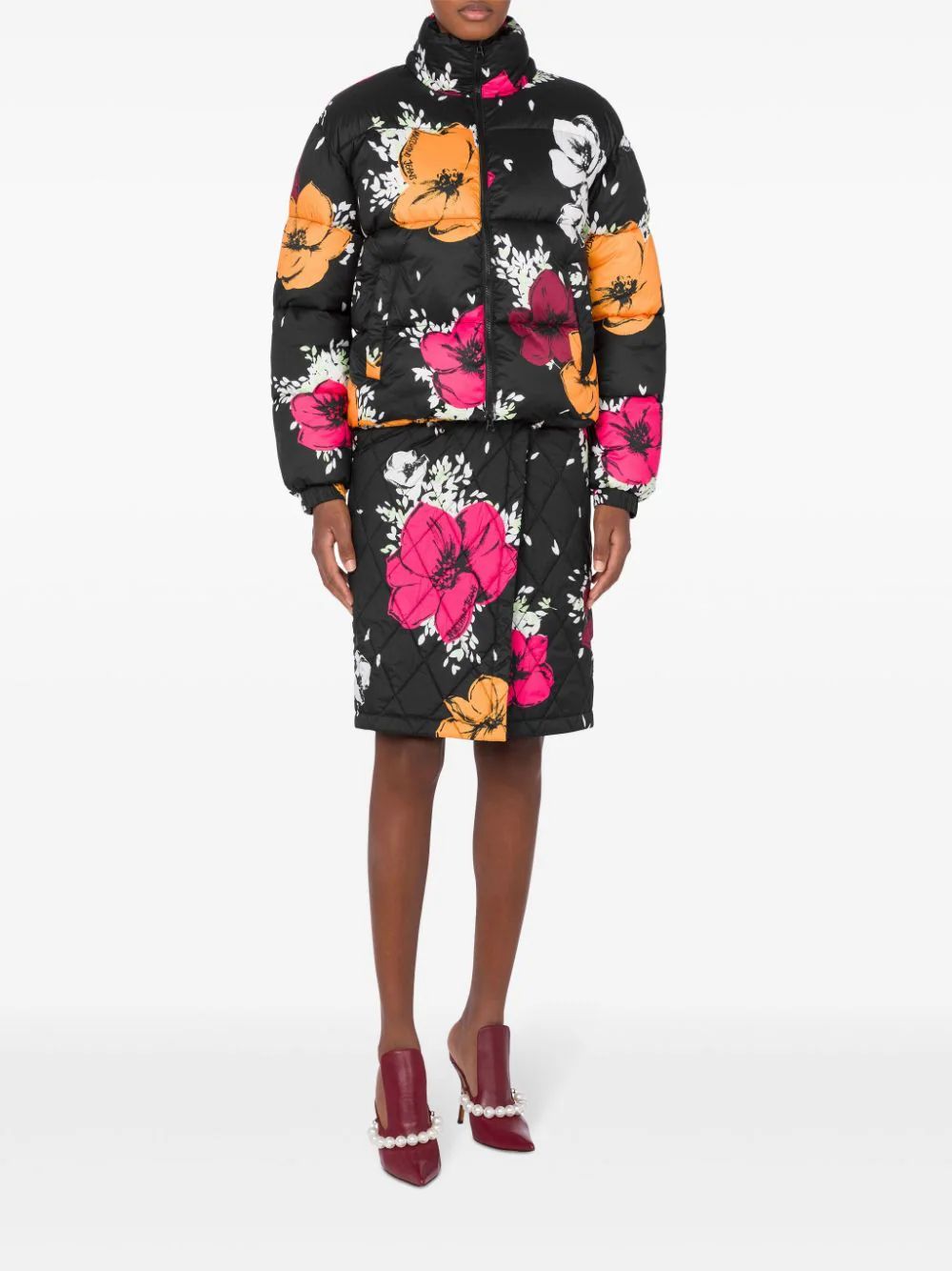 floral-print quilted puffer jacket | Farfetch Global