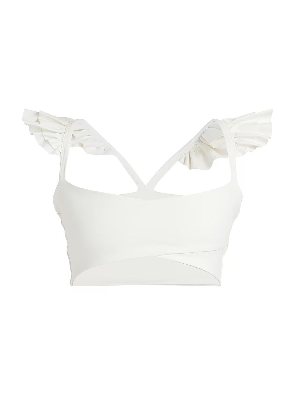 Portico Ruffled Crop Top | Saks Fifth Avenue