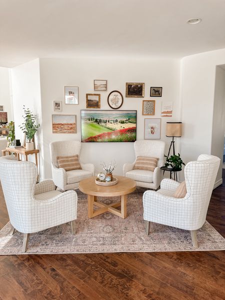 Cozy seating area with new chairs from wayfair  

#LTKhome