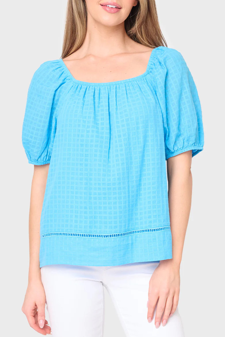 Gauze Off Shoulder Blouson Top | Gibson