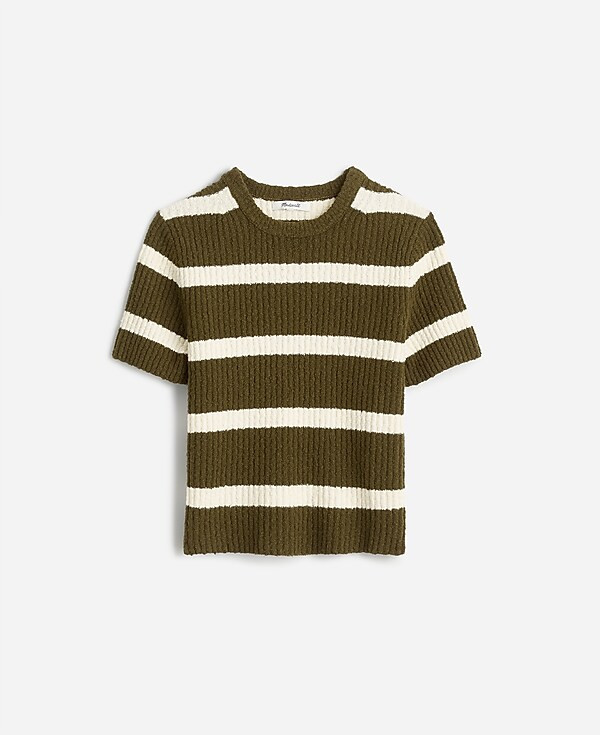 Boucl&eacute;-Knit Crewneck Sweater Tee | Madewell | Madewell