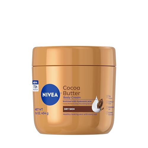 NIVEA Cocoa Butter Body Cream with Deep Nourishing Serum, Cocoa Butter Cream for Dry Skin, 16 Ounce Jar | Amazon (US)