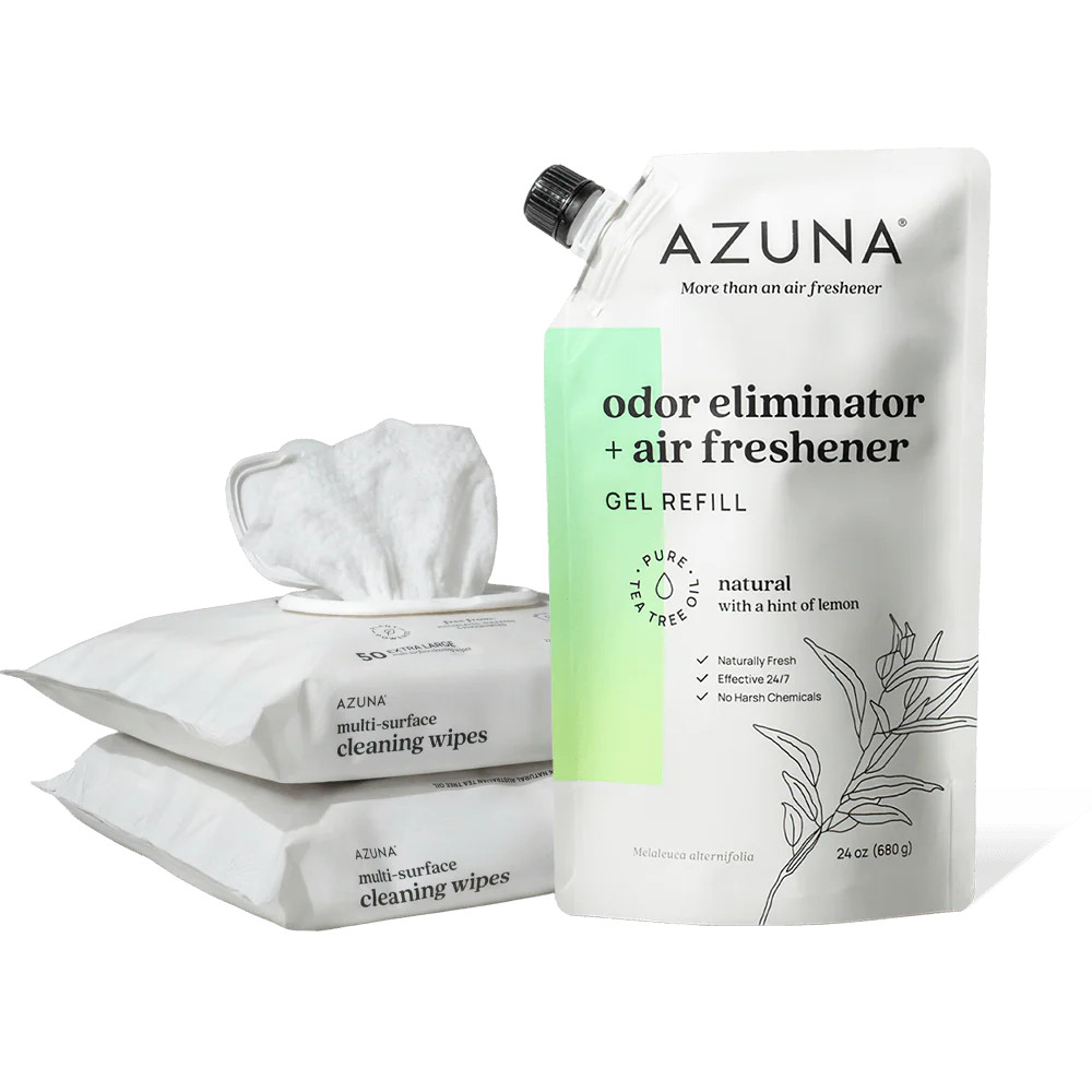 Cleaning Wipes & 24 oz Refill Gel Pouch Bundle | Azuna