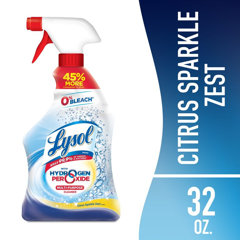 Lysol Bleach Free Hydrogen Peroxide Multi-Purpose Cleaner, Citrus 32oz | Walmart (US)