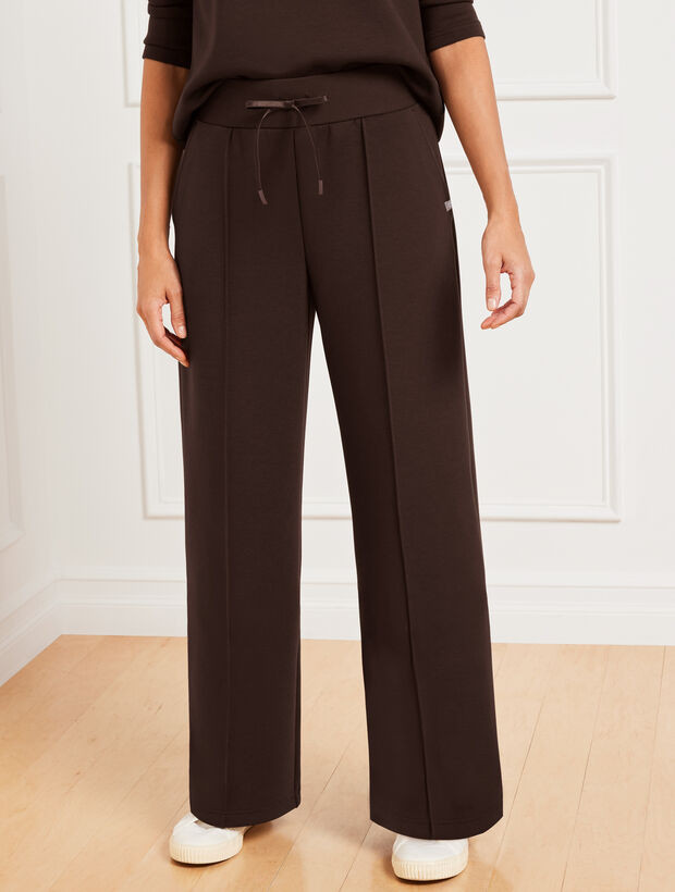 AirKnit Stretch Pintuck Wide Leg Pants | Talbots