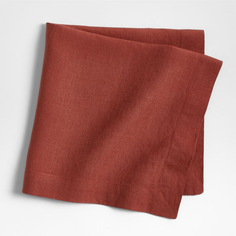 Marin Spice Orange Linen Napkin + Reviews | Crate and Barrel | Crate & Barrel