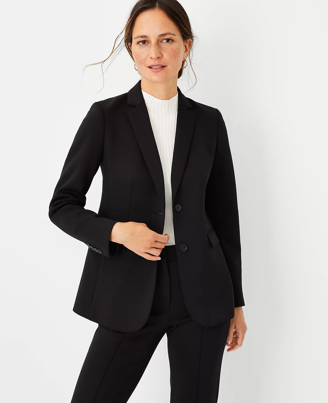 The Petite Two Button Blazer in Double Knit | Ann Taylor (US)